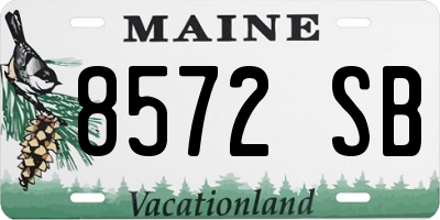 ME license plate 8572SB