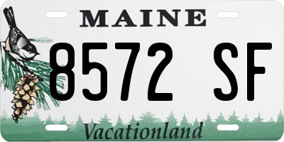ME license plate 8572SF