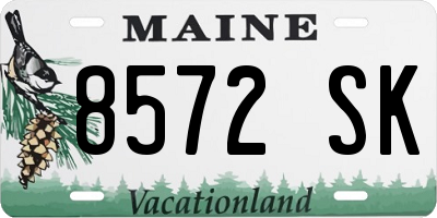 ME license plate 8572SK