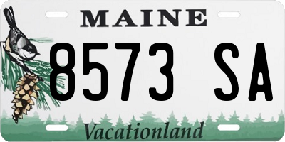 ME license plate 8573SA