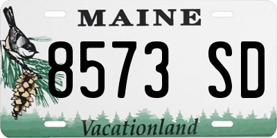 ME license plate 8573SD