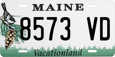 ME license plate 8573VD