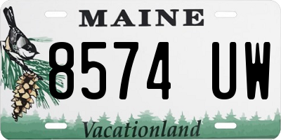 ME license plate 8574UW