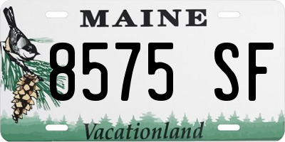 ME license plate 8575SF