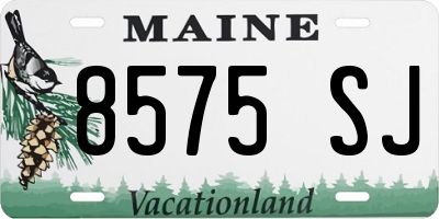 ME license plate 8575SJ
