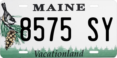 ME license plate 8575SY