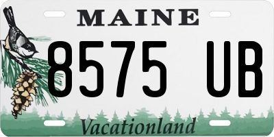 ME license plate 8575UB