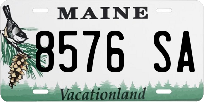 ME license plate 8576SA