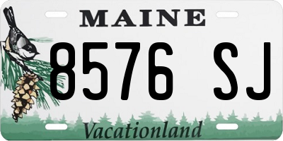 ME license plate 8576SJ