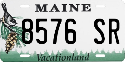 ME license plate 8576SR