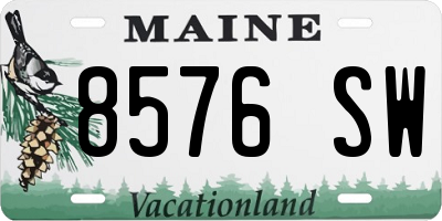 ME license plate 8576SW