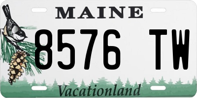 ME license plate 8576TW