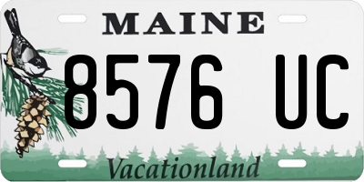 ME license plate 8576UC