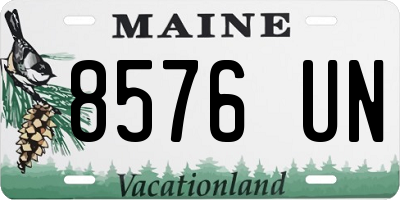 ME license plate 8576UN