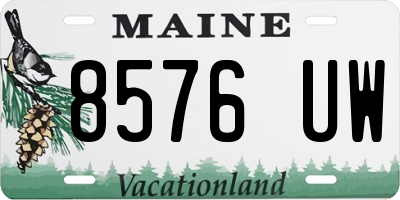 ME license plate 8576UW