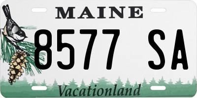 ME license plate 8577SA