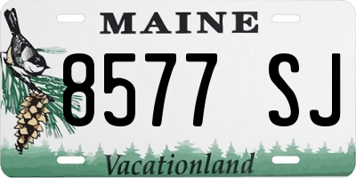 ME license plate 8577SJ