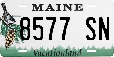 ME license plate 8577SN