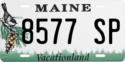 ME license plate 8577SP