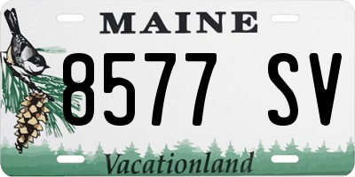 ME license plate 8577SV