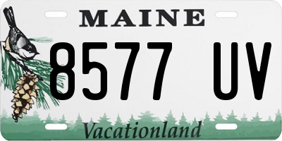 ME license plate 8577UV