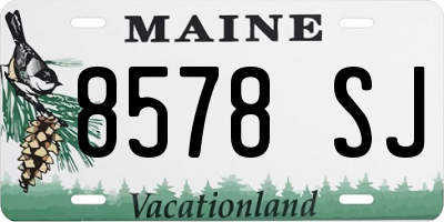 ME license plate 8578SJ