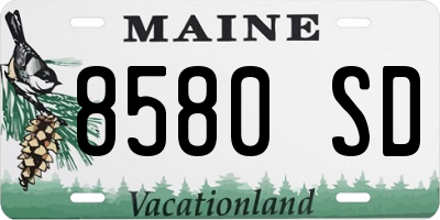 ME license plate 8580SD