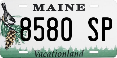 ME license plate 8580SP