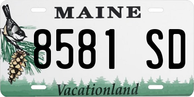 ME license plate 8581SD