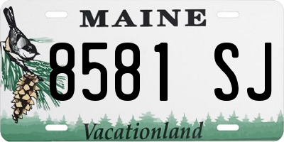 ME license plate 8581SJ