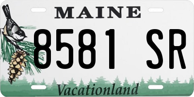 ME license plate 8581SR