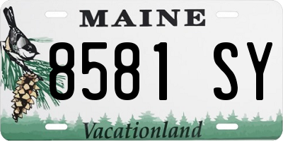 ME license plate 8581SY