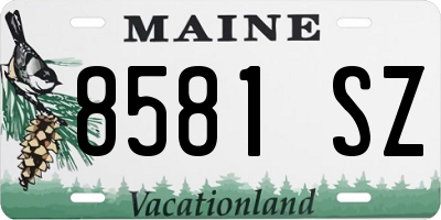 ME license plate 8581SZ
