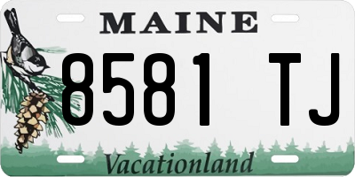 ME license plate 8581TJ