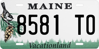 ME license plate 8581TO