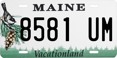 ME license plate 8581UM
