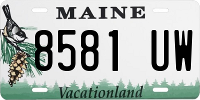 ME license plate 8581UW