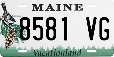 ME license plate 8581VG