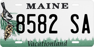 ME license plate 8582SA