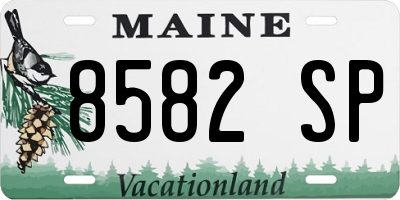 ME license plate 8582SP