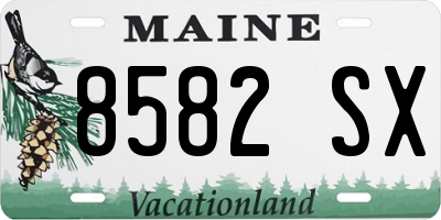 ME license plate 8582SX