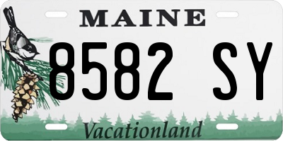 ME license plate 8582SY