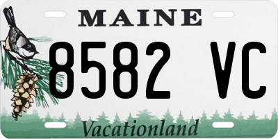 ME license plate 8582VC