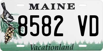 ME license plate 8582VD