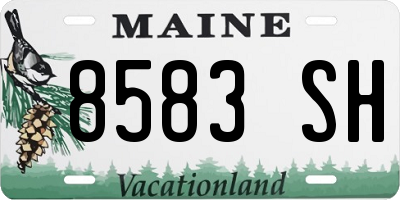 ME license plate 8583SH