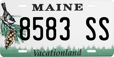 ME license plate 8583SS