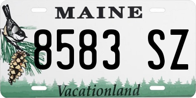 ME license plate 8583SZ