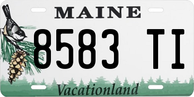 ME license plate 8583TI