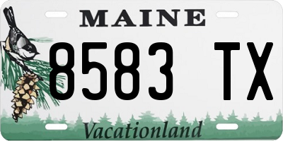 ME license plate 8583TX