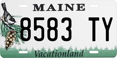 ME license plate 8583TY